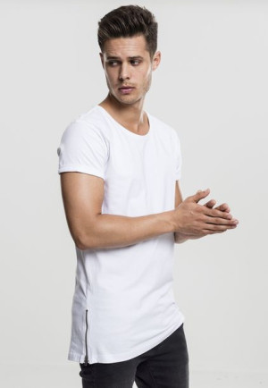 Long Shaped Side Zip White