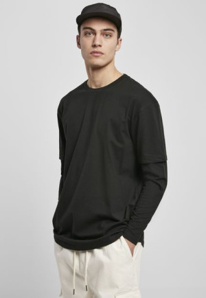 Longsleeve Oversized Shaped Double Layer Black