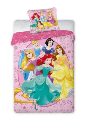 Pościel Bawełniana 160x200 Księżniczki Disney