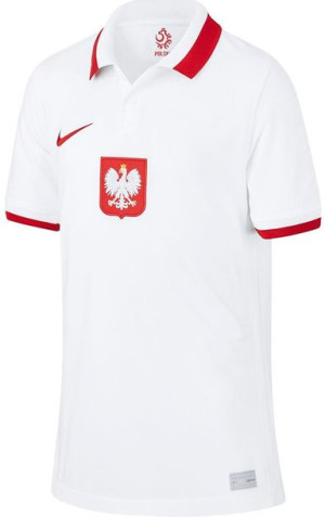 Koszulka dla dzieci Nike Polska Breathe Stadium JSY SS HOME biała CD1050 10