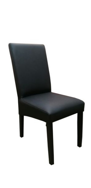 4 SZTUKI Krzesło Tapicerowane KT 9 Czarne Eleganckie