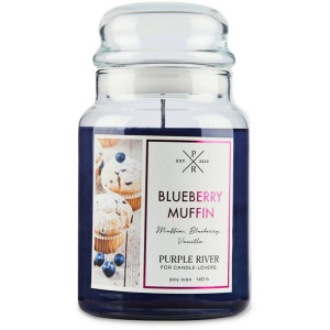 Purple River sojowa naturalna świeca zapachowa w szkle 22 oz 623 g - Bluebe