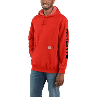 Bluza Carhartt Midweight Signature Sleeve Logo Hooded Sweatshirt CURRANT HE
