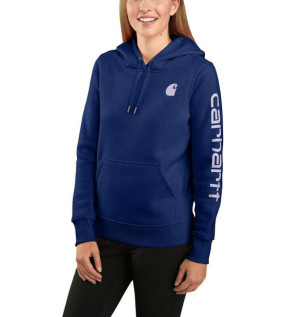 Bluza Carhartt Clarksburg Sleeve Logo Hooded Sweatshirt SCOUT BLUE HEATHER