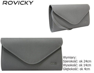 Elegancka, klasyczna kopertówka ze skóry ekologicznej — Rovicky
