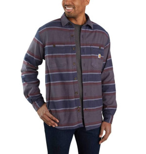 Koszula Ocieplana Flanelowa Carhartt Hamilton Fleece Lined SHADOW STRIPE