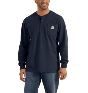 Koszulka Carhartt Heavyweight Long Sleeve Pocket Henley T-Shirt NAVY