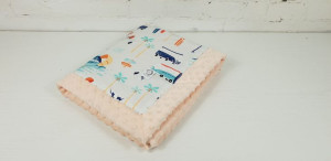 Kocyk Dla Niemowlaka Kierunek Wakacje 65x75 cm soft pink