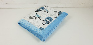 Kocyk dla Niemowlaka Panda Pilot 65x75 cm sky blue
