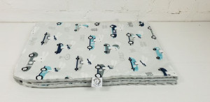 Kocyk Średniaka LIGHT Pędzący Królik 75x100 cm glacier gray