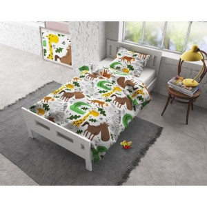 Komplet pościeli dziecięcej LITTLE ZOO 140 x 200 cm