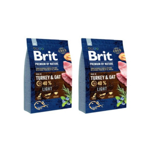 Pakiet Brit Premium By Nature Light Turkey & Oat Indyk Owies 2 x 3 kg