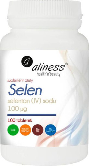 Selen Selenian (IV) sodu 100ug 100 tabletek Aliness