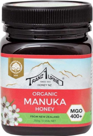 Miód Manuka Mgo 400+ Bio 250 G - Tranzalpine