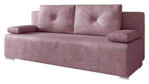 Kanapa DORIS różowa welurowa z funkcją spania sofa