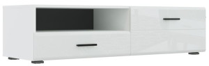 Komoda Rtv Biały Wysoki Połysk Fronty Mdf 140cm Boss Ardsel