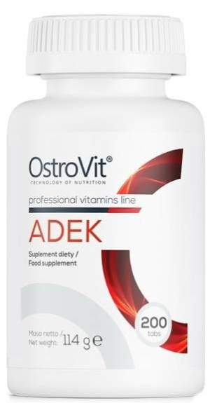 ADEK Witaminy kompleks - Suplement diety 200 tabl - OstroVit