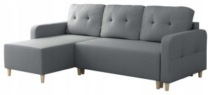 Narożnik EDISON szary rozkładany skandynawski sofa