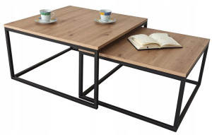 Nowoczesny Stolik Kawowy Ława Dąb Artisan Loft 2w1