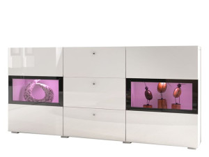 biała KOMODA z Szufladami Baros Barek Meble z LED RGB