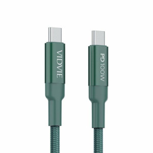 Kabel VIDVIE CB497 Type C/Type C 5A, 1.2m zielony PUDEŁKO