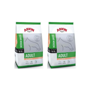 Pakiet Arion Original Salmon & Rice Łosoś & Ryż Medium Adult Karma Dla Doro