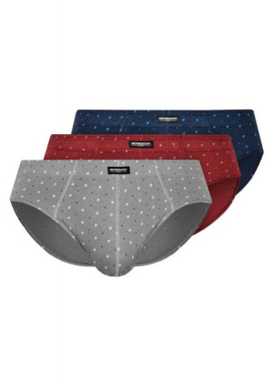 Slipy męskie Henderson 3 PACK szary/bordo/granat