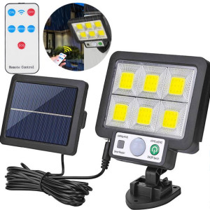 Lampa Solarna Czujnik Ruchu Zmierzchu 120led Pilot