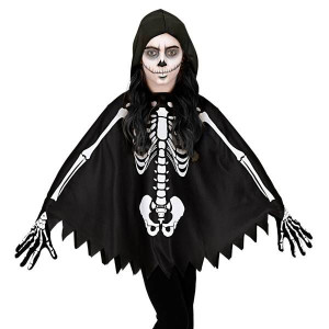 Ponczo Z Kapturem Szkielet Kościotrup Halloween