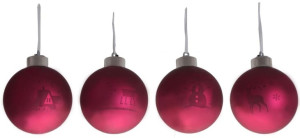 Bombka 12 szt. marsala LED