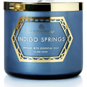 Colonial Candle  Luxe - Indigo Springs - sojowa świeca zapachowa w szkle z