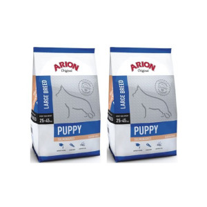 Pakiet Arion Original Salmon & Rice Large Puppy Łosoś & Ryż Karma Dla Szcze
