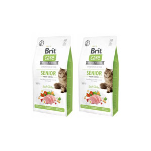 Pakiet BRIT Care Grain Free Senior&Weight Control z Kurczakiem 2 x 2 kg