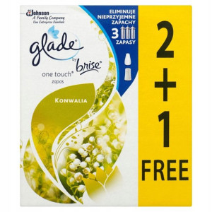 Glade by Brise, Mini Spray, Konwalia, odświeżacz powietrza, zapas, 3 sztuki