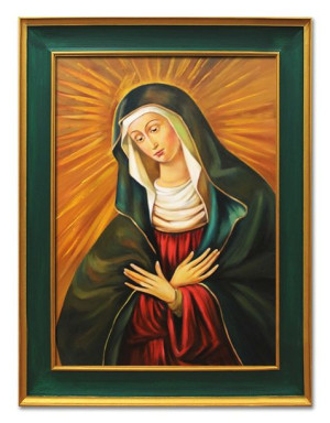 Obraz z Maryją 66x86cm Obraz ręcznie malowany na płótnie