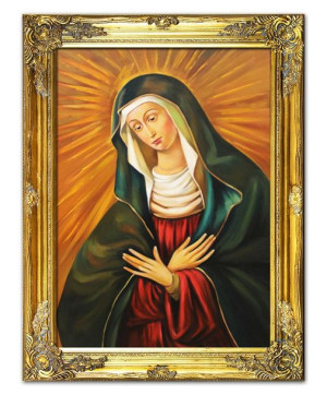 Obraz z Maryją 64x84cm Obraz ręcznie malowany na płótnie