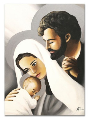Obraz Świętej Rodziny na ślub 50x70cm Obraz ręcznie malowany na płótnie