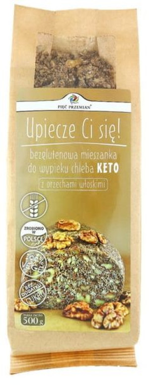 Mieszanka Chleba Keto Orzech Włoski Pięć Przemian Bezglutenowa 500g