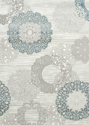 Dywan Galya ornament glamour 02 szary / niebieski 80x150