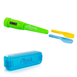 Wibrator logopedyczny REREK + 2 końcówki Spoon Tip - Limonka
