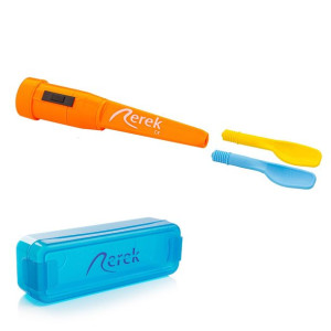 Wibrator logopedyczny REREK + 2 końcówki Spoon Tip - Pomarańczowy