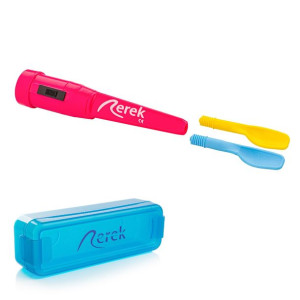Wibrator logopedyczny REREK + 2 końcówki Spoon Tip - Różowy