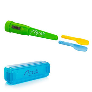 Wibrator logopedyczny REREK + 2 końcówki Spoon Tip - Zielony