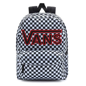 Plecak do szkoły Vans Realm Flying V z boczną kieszenią - black/checker