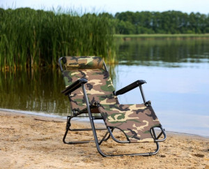 LEŻAK OGRODOWY na ogród fotel plażowy ROZKŁADANY
