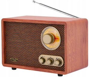 Stylowe Drewniane Radio Retro Adler Bluetooth FM