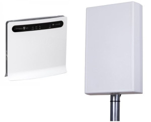Zestaw router LTE Huawei B593 + MEGA ANTENA DUAL