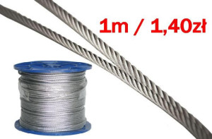 LINKA STALOWA na metry 3mm 1mb/1,40zł