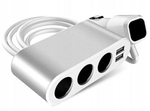 Trójnik Rozdzielacz Zapalniczki 12-24v 2xusb 120w