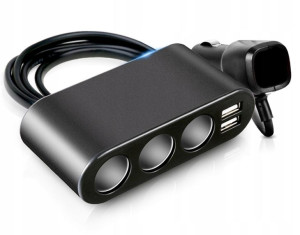 Ładowarka Rozgałęźnik Zapalniczki 12-24v + 2x Usb